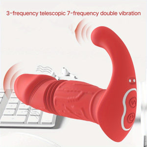 SOLOPLAY Electric Vibrator Anal Stimulation Prostate Massager Vibrator, Couple Electric Sex Toy Remote Control Automatic Telescopic Wear Heating Vibrator Massager Clitoris G-spot Vibrator Stimulation Massager