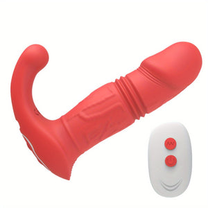 SOLOPLAY Electric Vibrator Anal Stimulation Prostate Massager Vibrator, Couple Electric Sex Toy Remote Control Automatic Telescopic Wear Heating Vibrator Massager Clitoris G-spot Vibrator Stimulation Massager