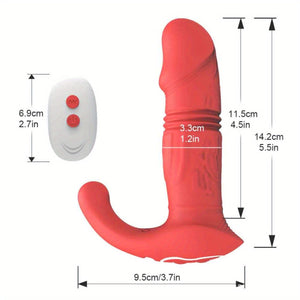 SOLOPLAY Electric Vibrator Anal Stimulation Prostate Massager Vibrator, Couple Electric Sex Toy Remote Control Automatic Telescopic Wear Heating Vibrator Massager Clitoris G-spot Vibrator Stimulation Massager