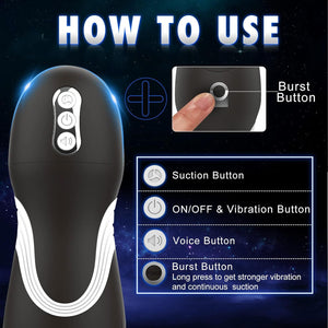 SOLOPLAY 1pc mens fully automatic male masturbation cup male masturbator with 10 frequency vibration 7 frequency suction 3 sounds one click burst tpe abs material usb pin hole charging mens endurance calciner