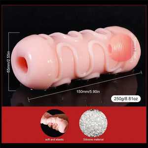 Vagaina Sucking Pussy Rubber Case Penis Enlargement Mouth For Blowjob With Juice Accessories For Women Vibrator Men Egg Toys