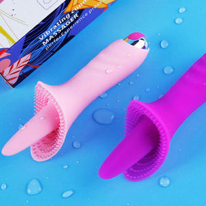 Soft Cunnilingus Licking Clit Tickler Rabbit Clitoris G-Spot Massage Waterproof Mute USB Fast Charging Vibrator Sex Toys for Wom